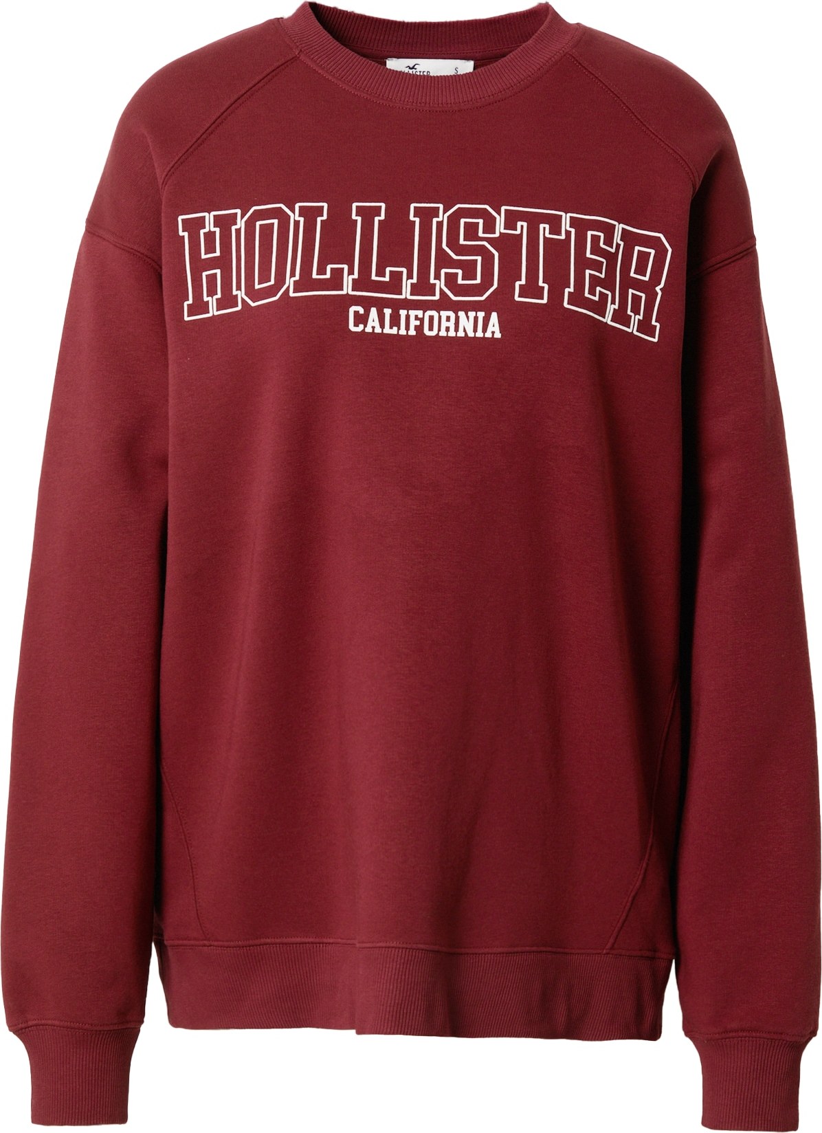 HOLLISTER Mikina červená třešeň / bílá