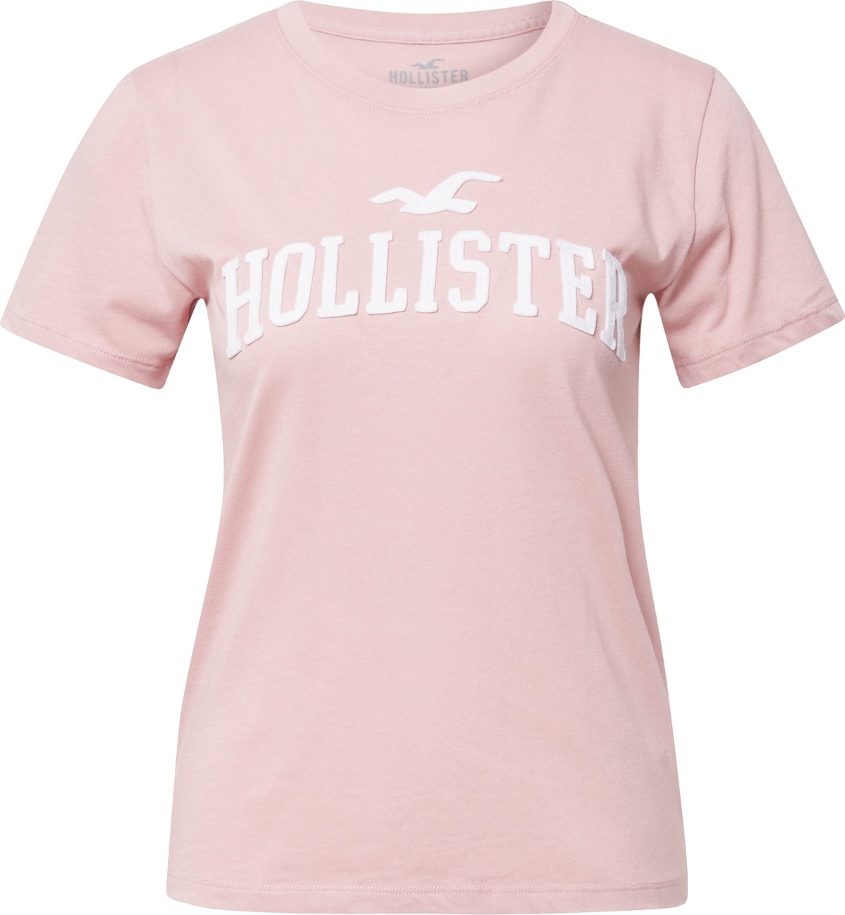 HOLLISTER Tričko růžová / bílá