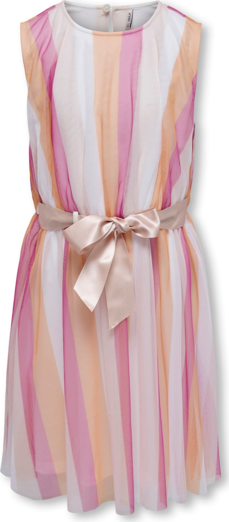 KIDS MINI GIRL Šaty pink / bílá