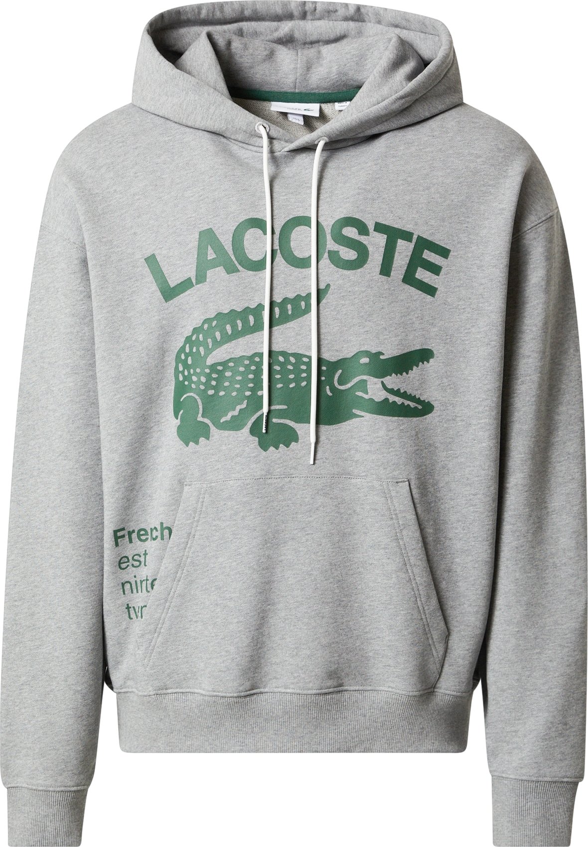 LACOSTE Mikina šedý melír / tmavě zelená