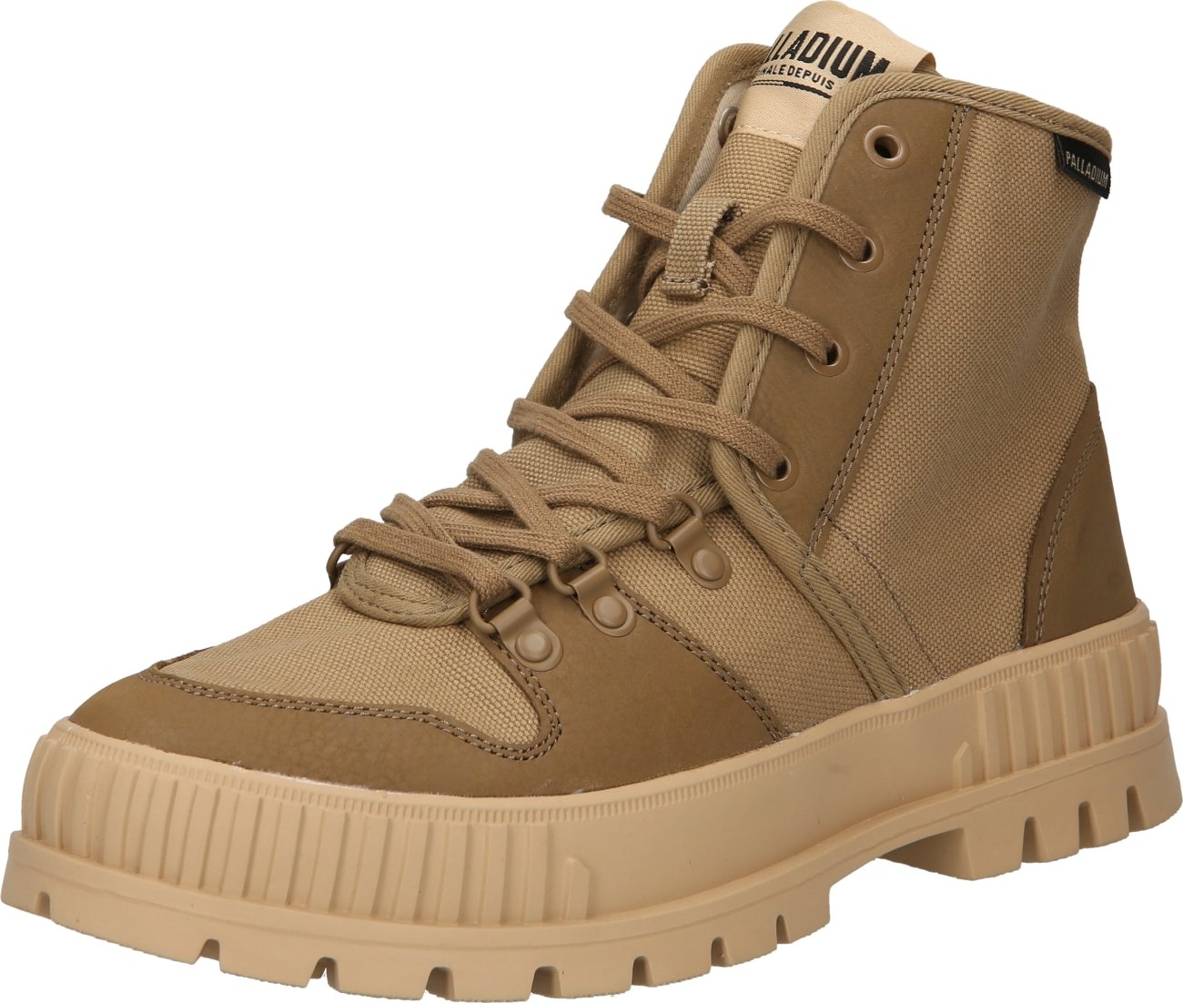 Palladium Šněrovací kozačky khaki / olivová