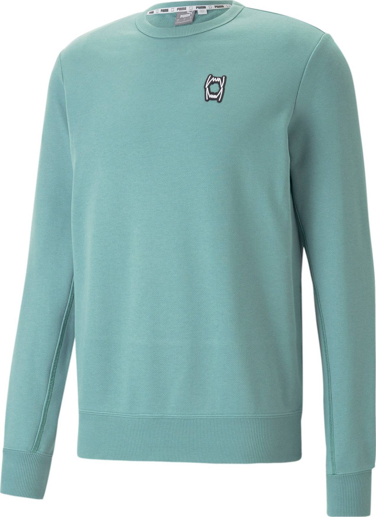 PUMA Sportovní mikina 'Pivot' nefritová / černá / bílá