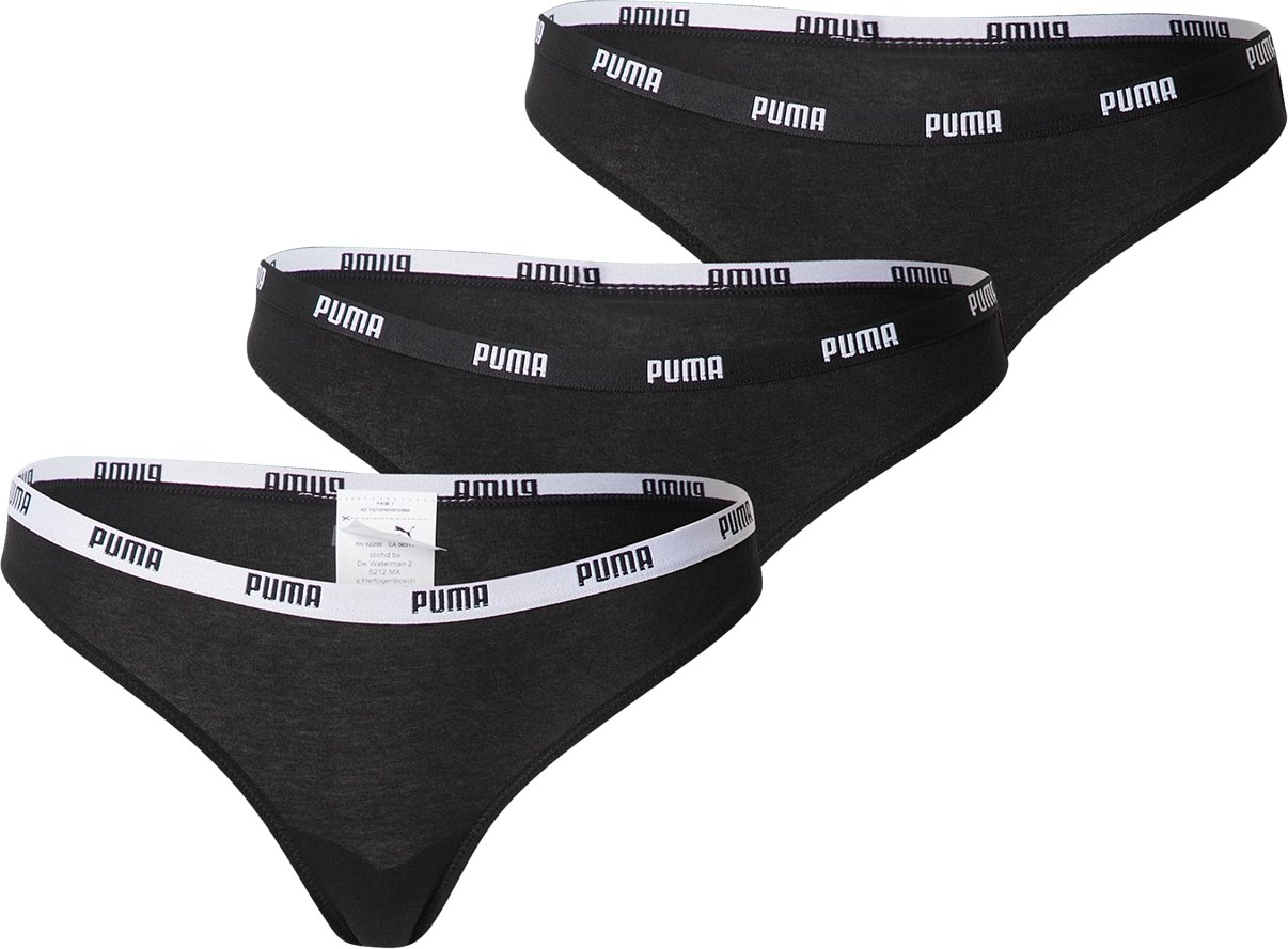 PUMA Tanga černá / bílá
