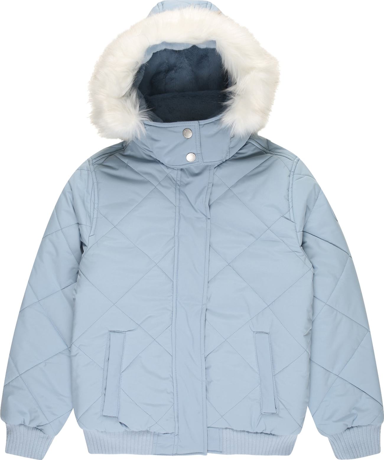 Abercrombie & Fitch Zimní bunda nebeská modř / bílá