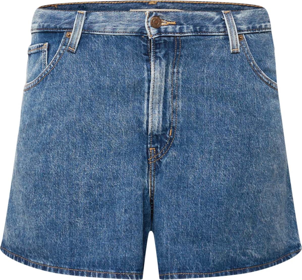 Levi's® Plus Džíny 'PLUS HW MOM SHORT MED INDIGO - FLAT FINISH' modrá džínovina