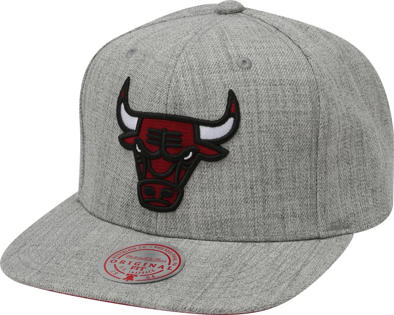Mitchell & Ness Kšiltovka 'NBA TEAM HEATHER 2.0' šedá / červená / černá / bílá