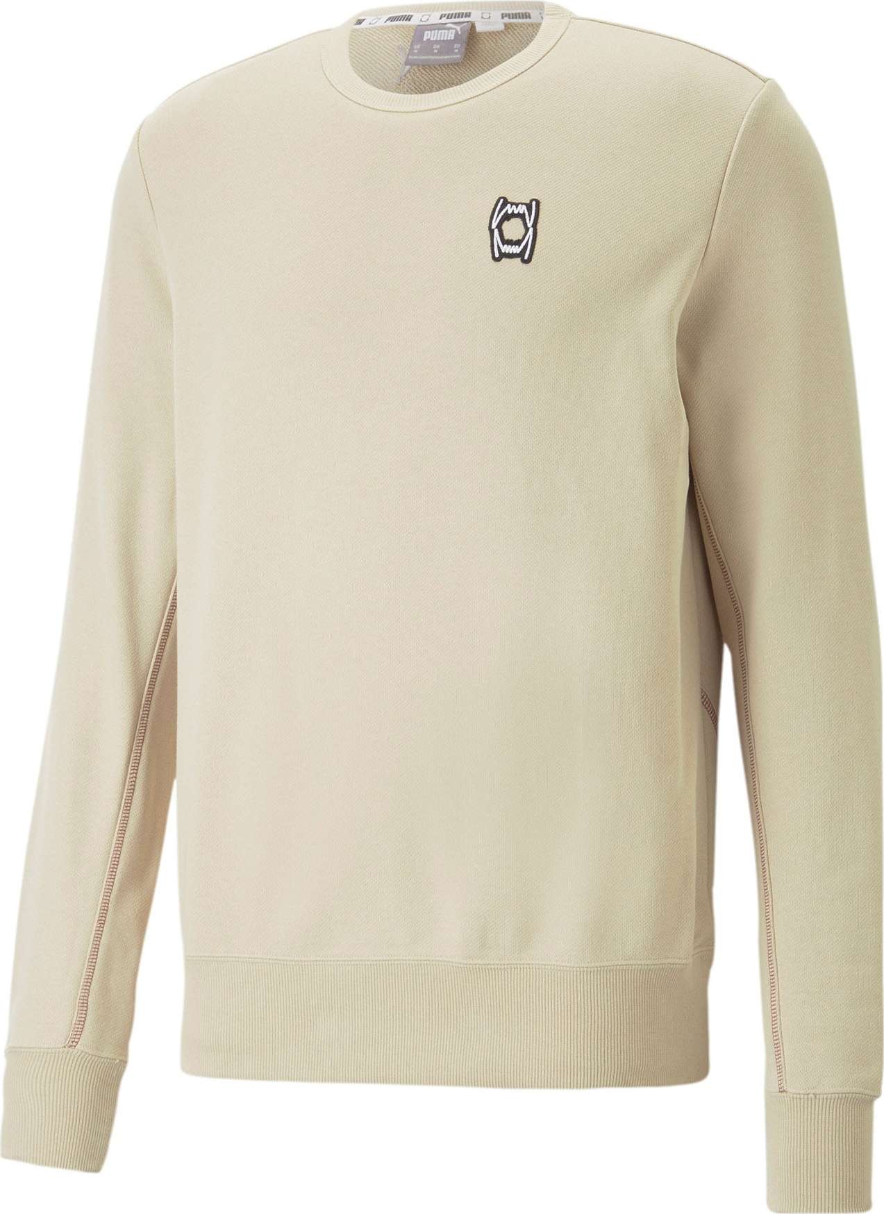 PUMA Sportovní mikina béžová / burgundská červeň / černá / bílá