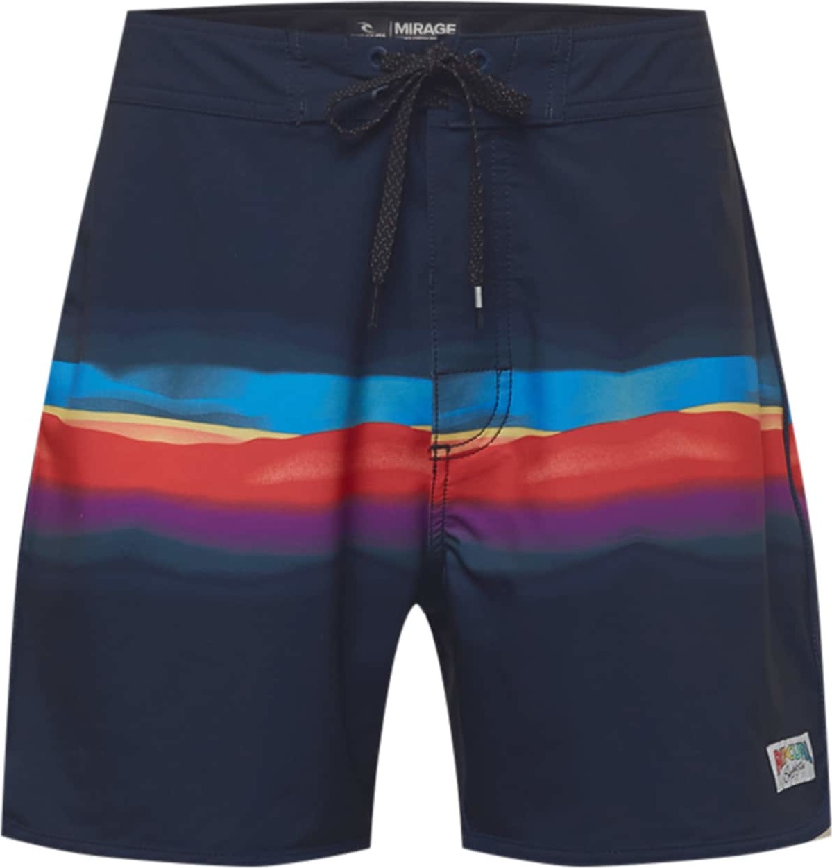 RIP CURL Šortky 'MAMA FIZZ' modrá / námořnická modř / žlutá / tmavě fialová / červená