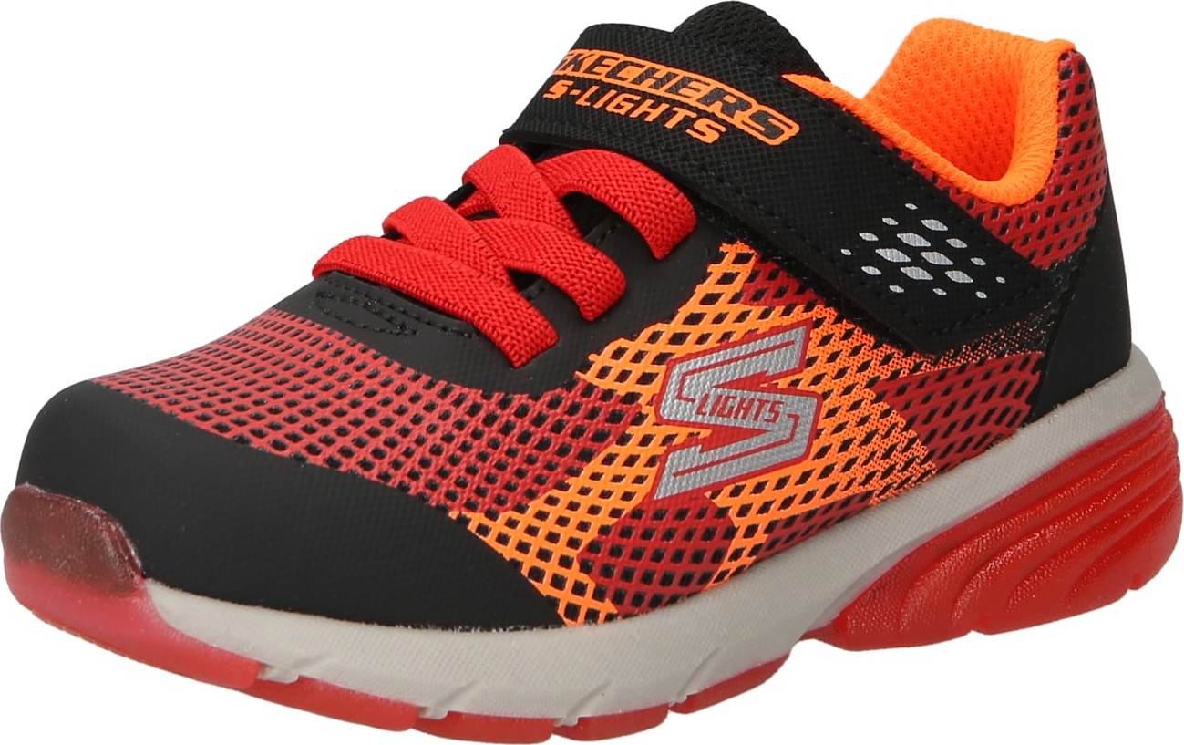 SKECHERS Tenisky oranžová / červená / černá