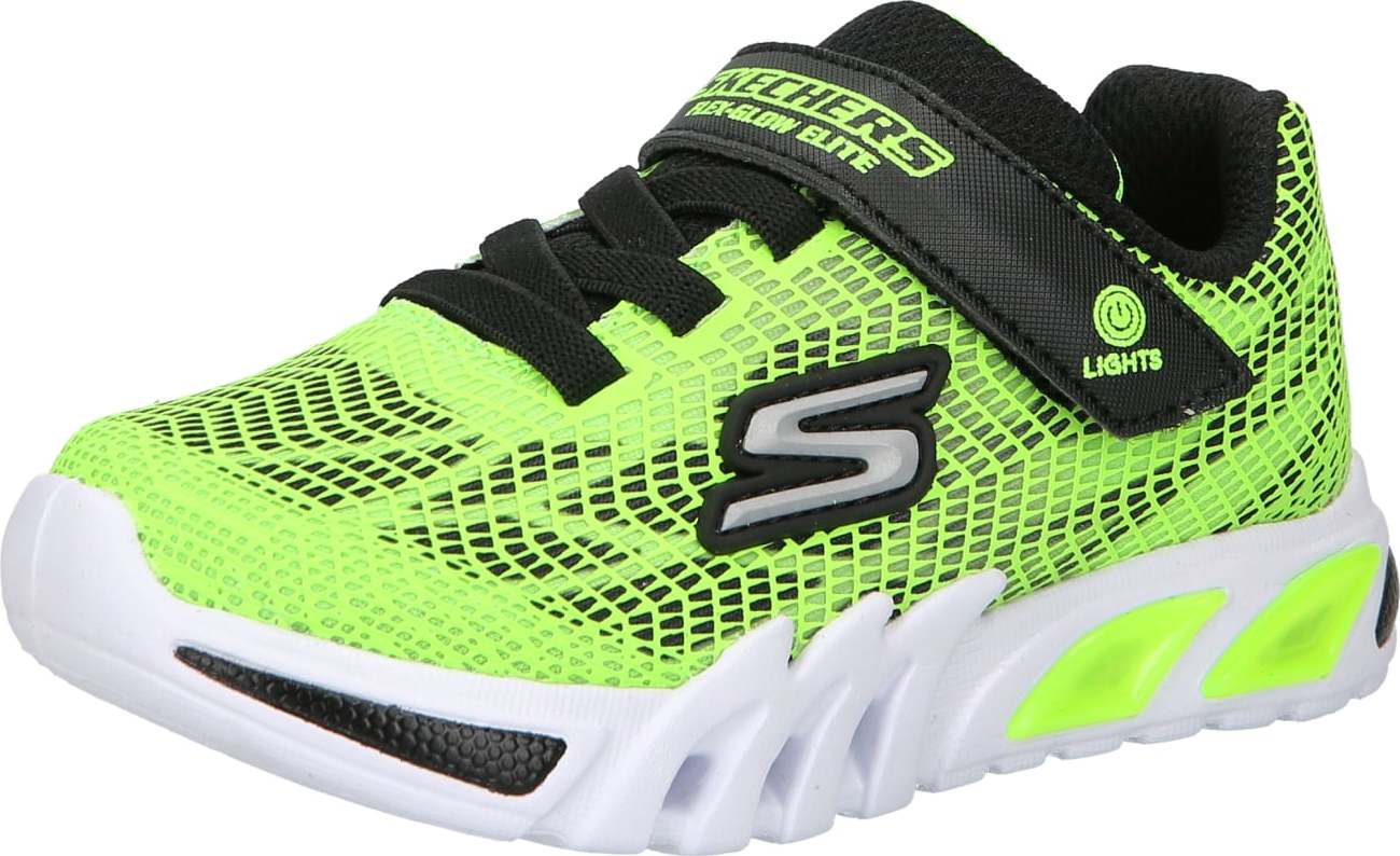 SKECHERS Tenisky světle zelená / černá