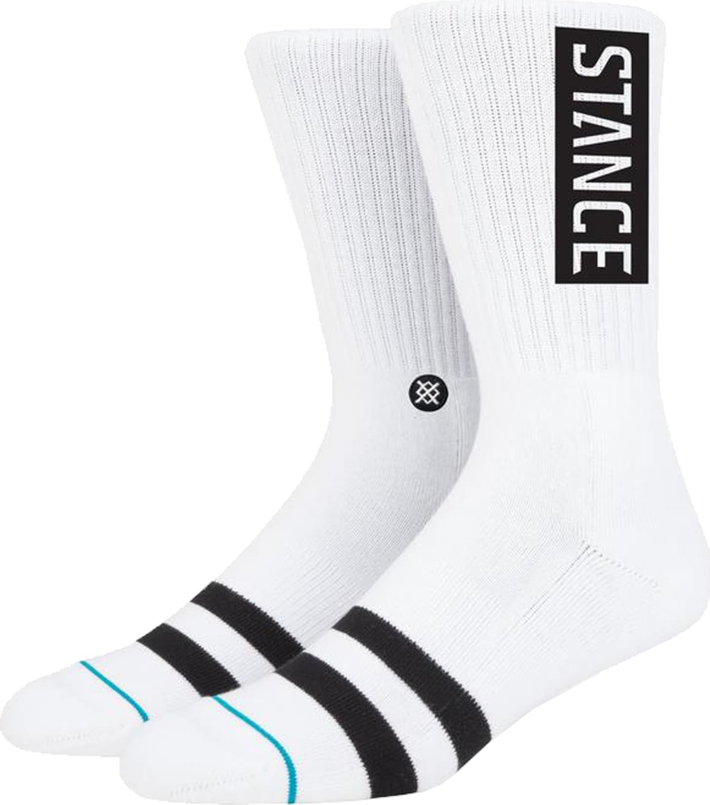 Stance Sportovní ponožky tyrkysová / černá / bílá