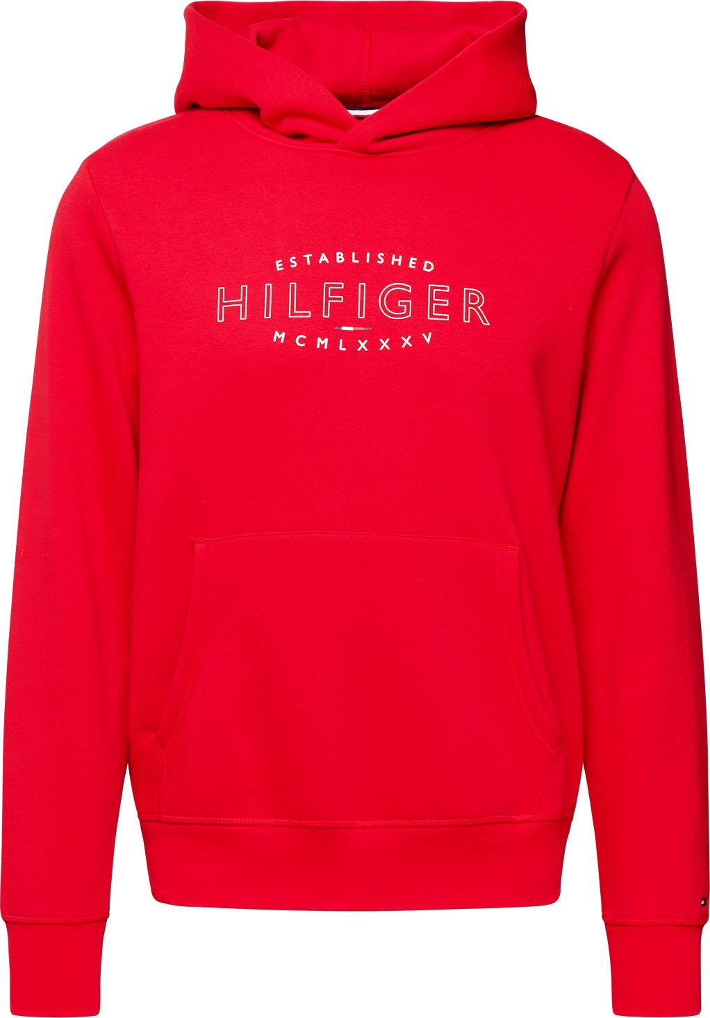 TOMMY HILFIGER Mikina marine modrá / grenadina / krvavě červená / bílá