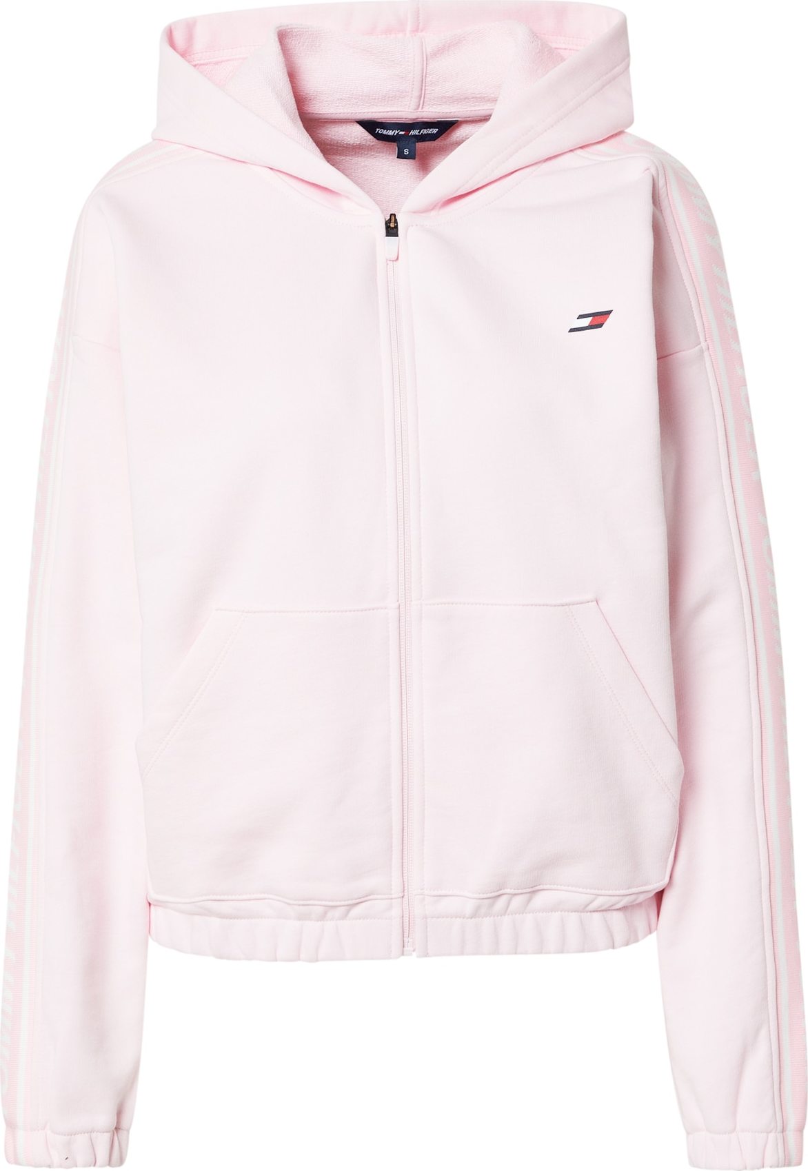 TOMMY HILFIGER Mikina námořnická modř / světle růžová / červená / bílá