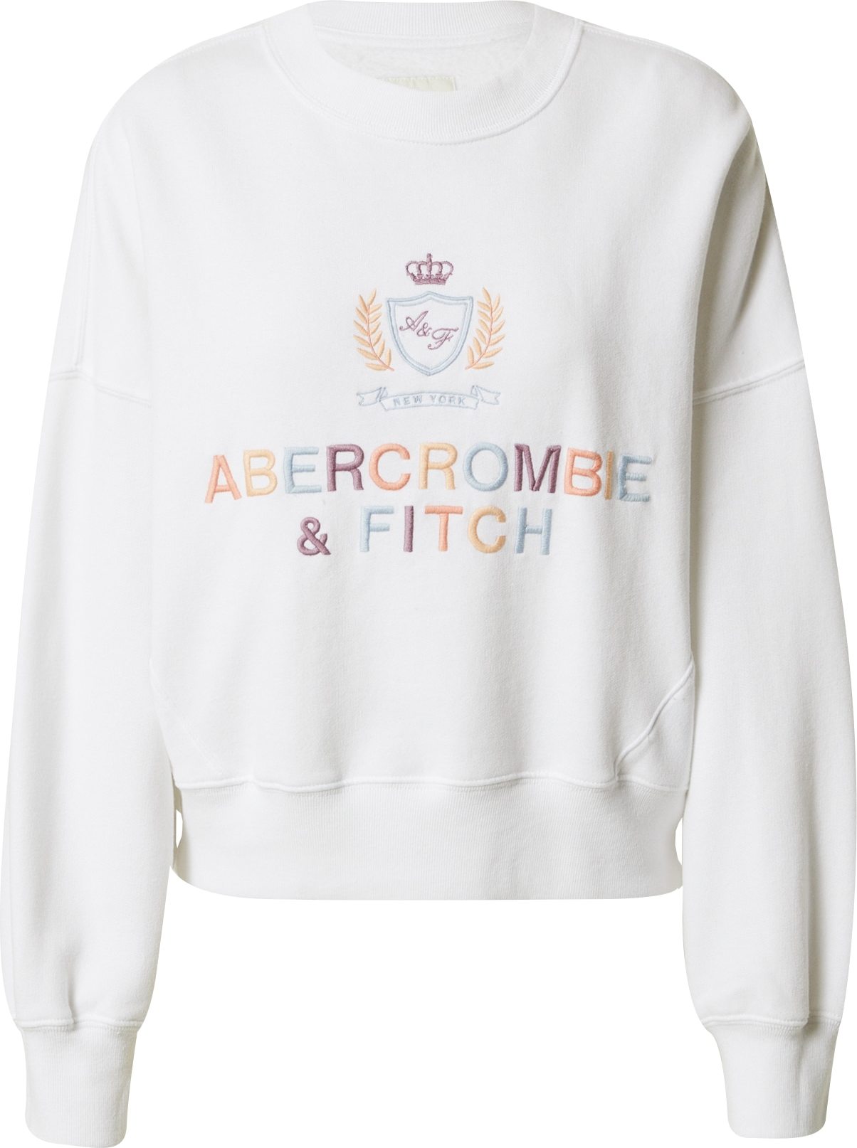 Abercrombie & Fitch Mikina světlemodrá / bobule / meruňková / bílá