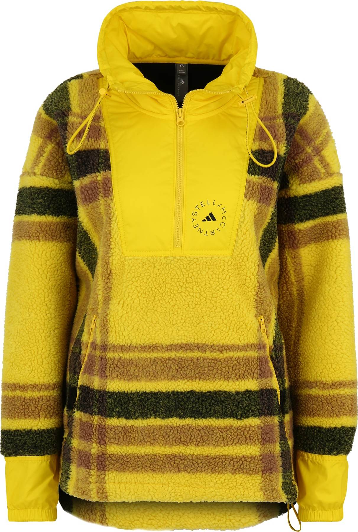 ADIDAS BY STELLA MCCARTNEY Funkční fleecová mikina žlutá / tmavě zelená / oranžová