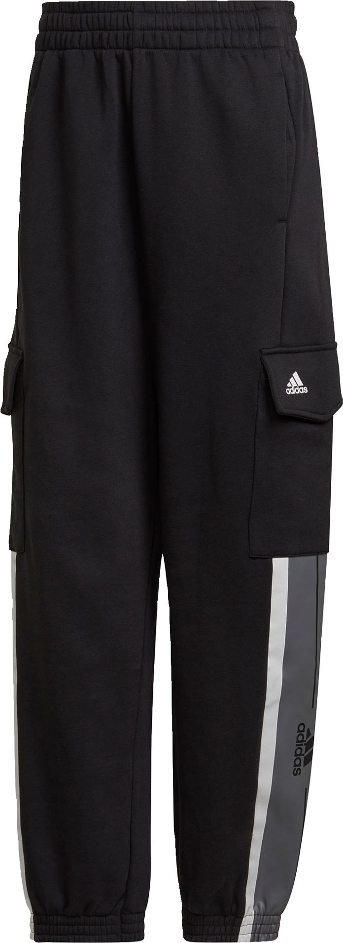 ADIDAS SPORTSWEAR Sportovní kalhoty 'Essentials' šedá / černá / bílá