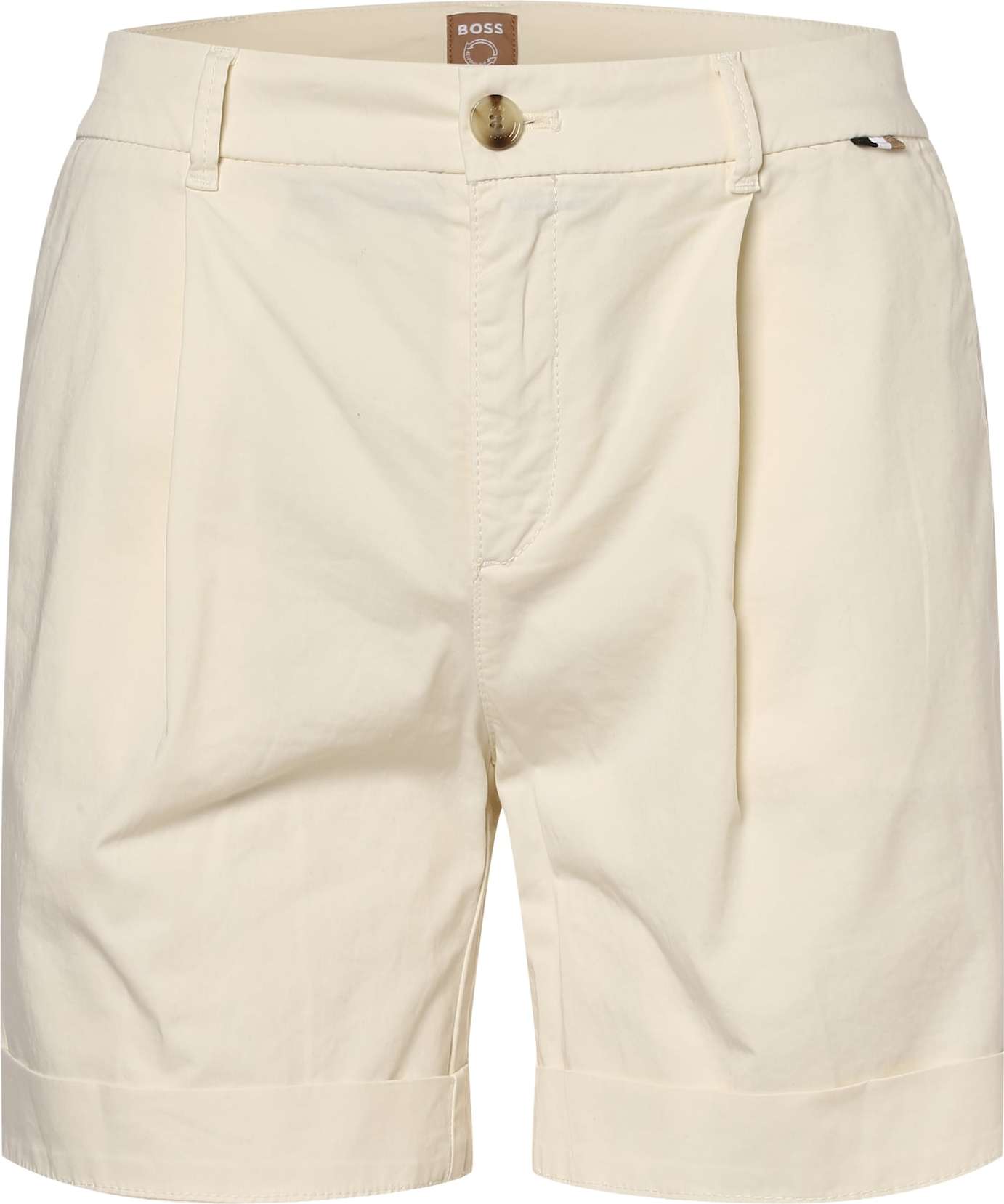 BOSS Orange Kalhoty se sklady v pase 'Taggie' barva bílé vlny