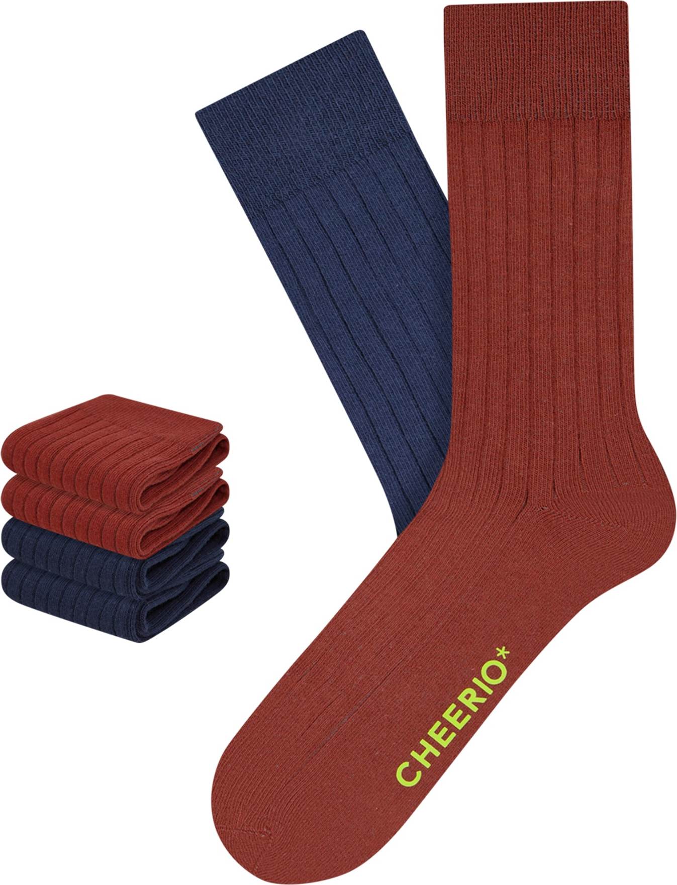 CHEERIO* Ponožky 'TOUGH GUY 4P' marine modrá / červená