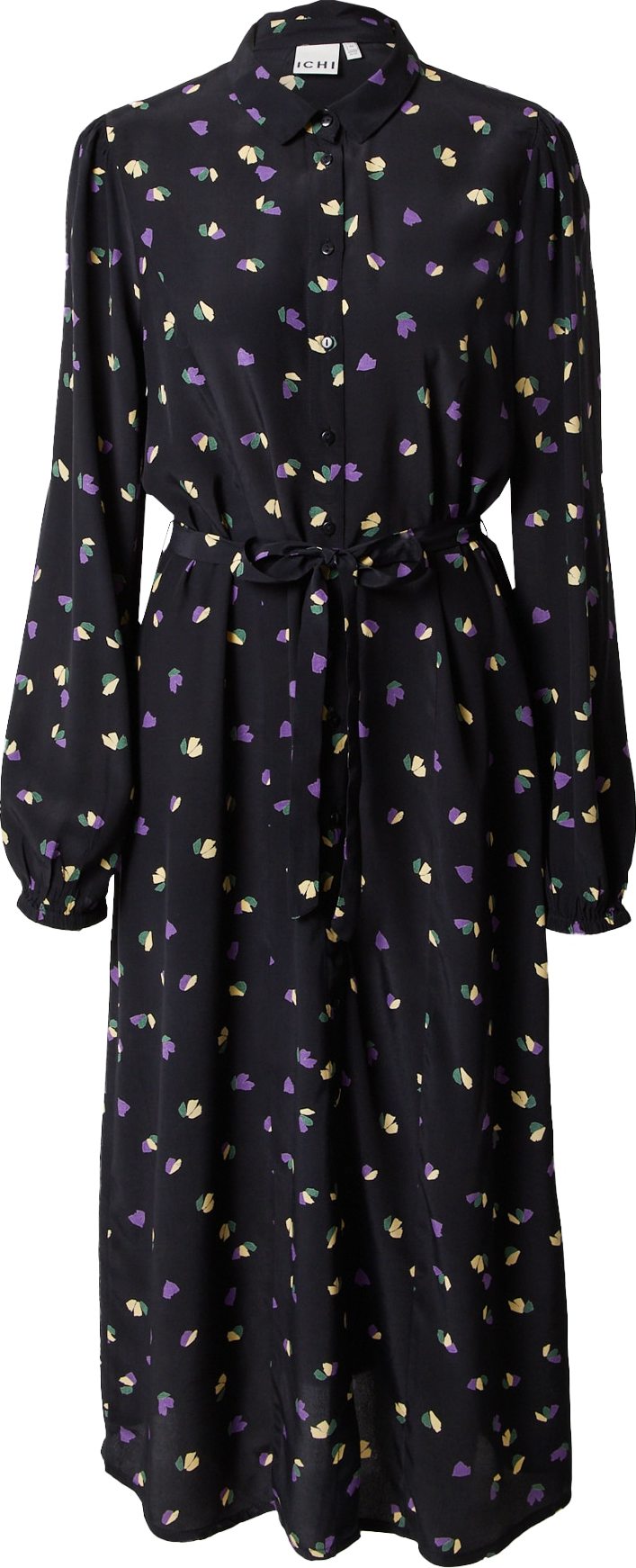 ICHI Košilové šaty 'ELIMA' mix barev / černá