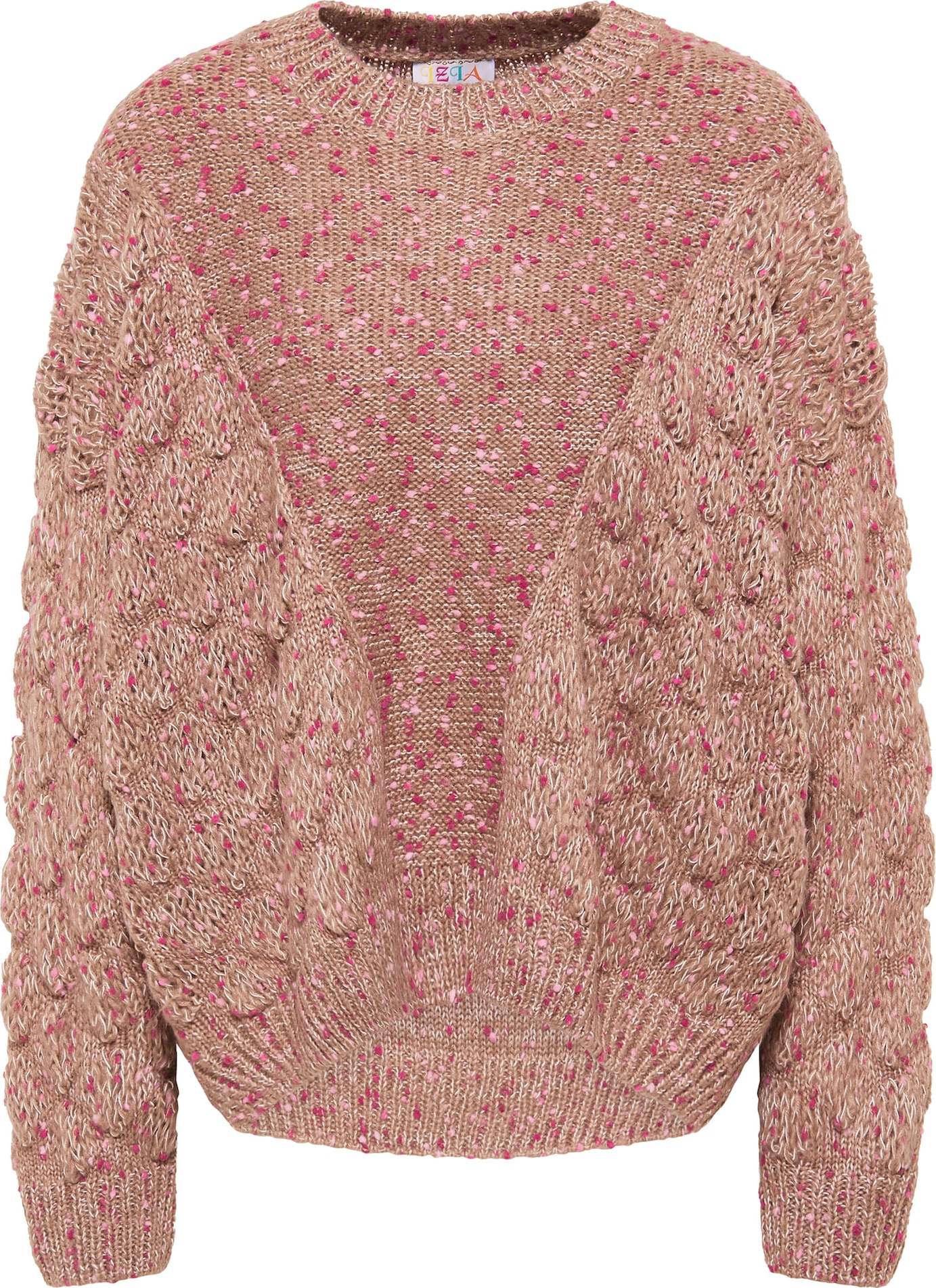 IZIA Maxi svetr bledě fialová / pink / růže