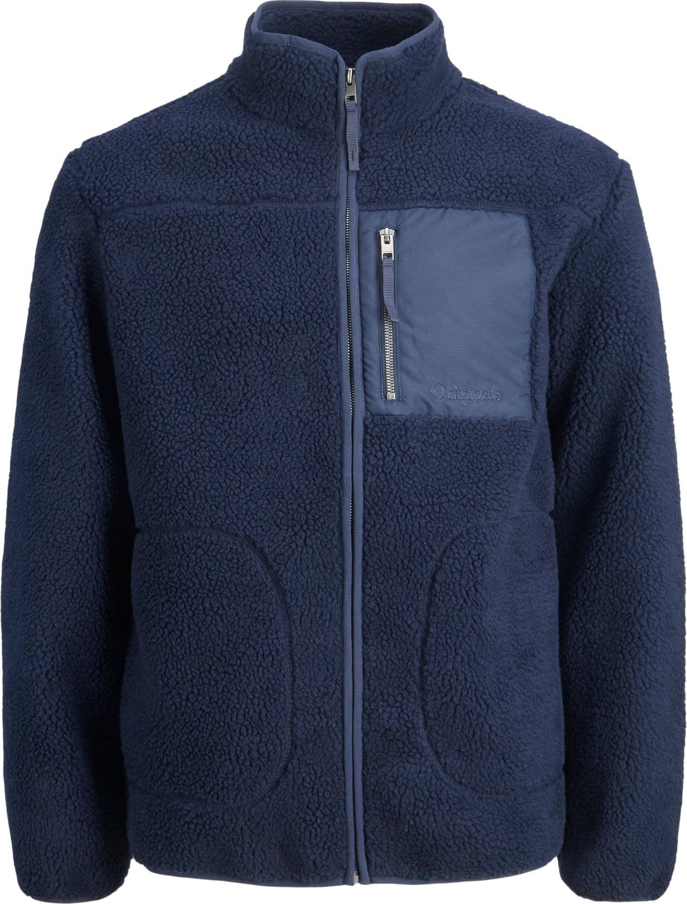 Jack & Jones Plus Fleecová mikina 'Park' modrá / námořnická modř