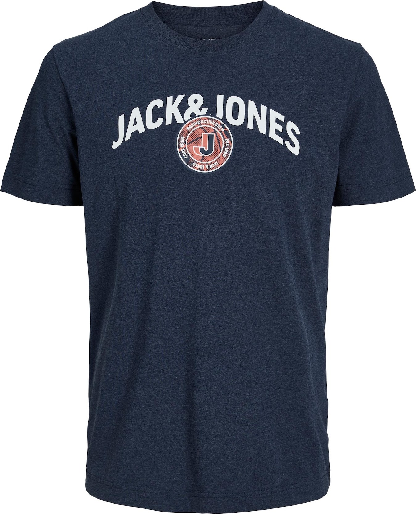 JACK & JONES Tričko námořnická modř / oranžová / bílá