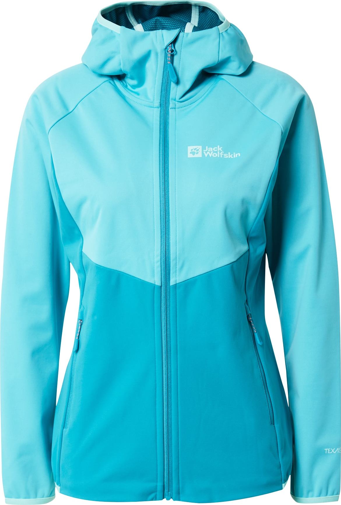 JACK WOLFSKIN Outdoorová bunda tyrkysová / aqua modrá