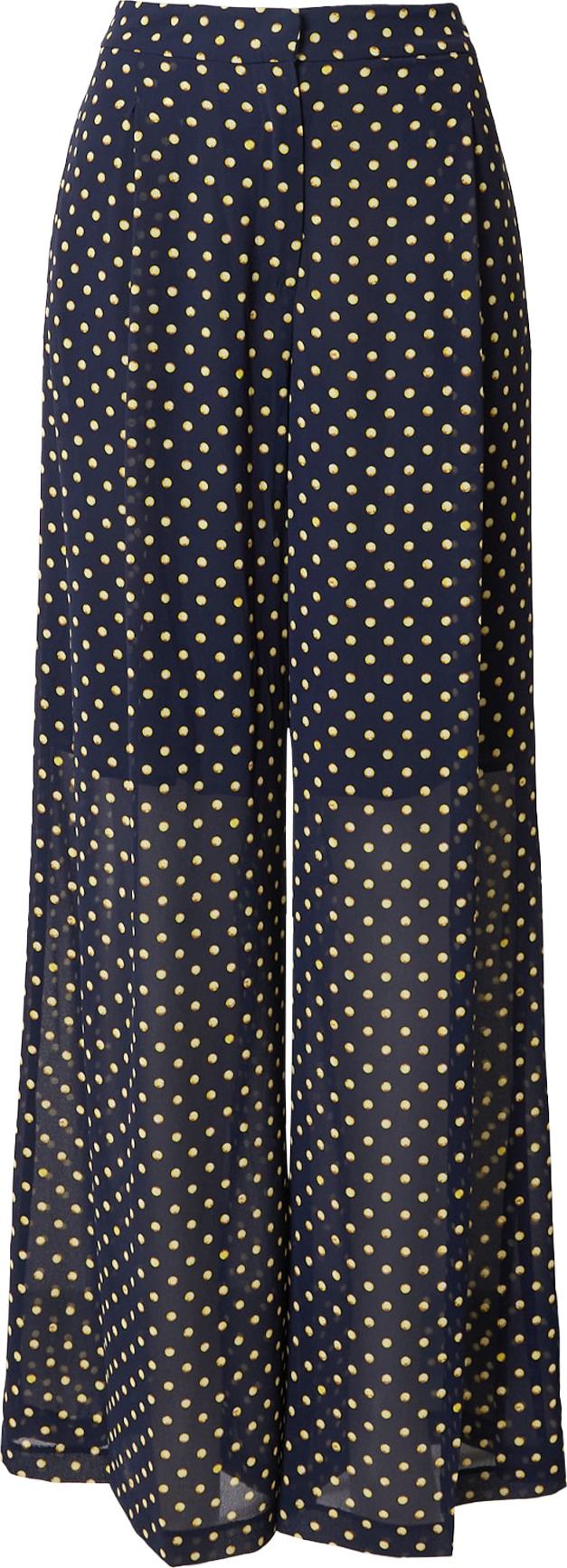 MICHAEL Michael Kors Kalhoty se sklady v pase 'ASTOR' noční modrá / pueblo / žlutá