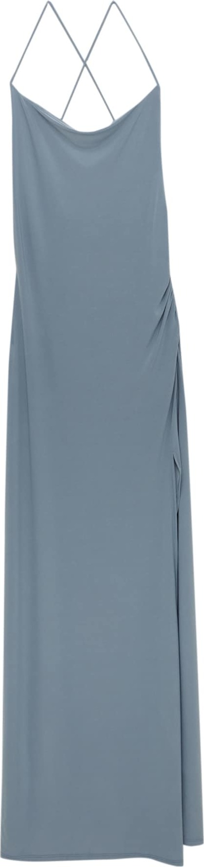 Pull&Bear Společenské šaty kouřově modrá