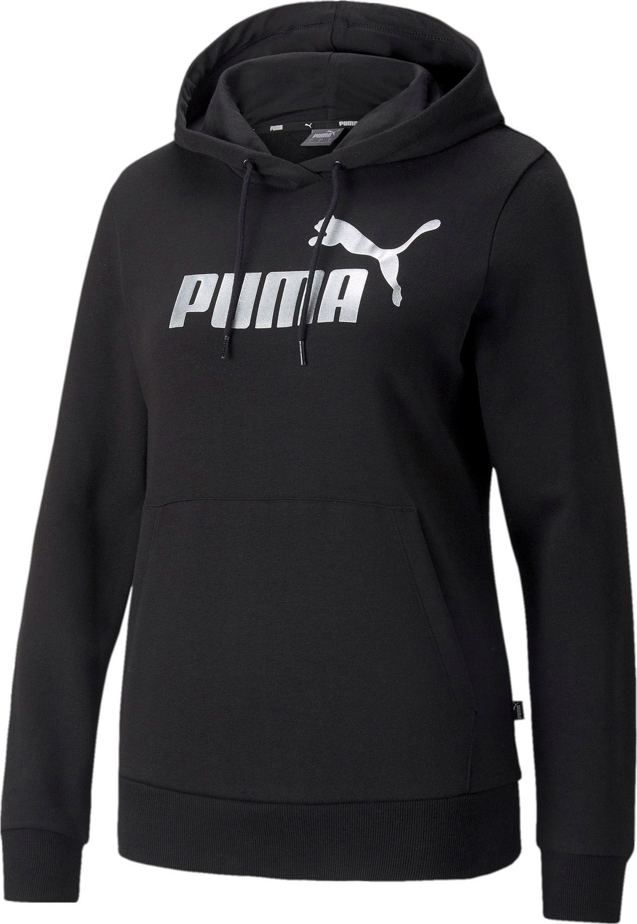 PUMA Mikina černá / bílá