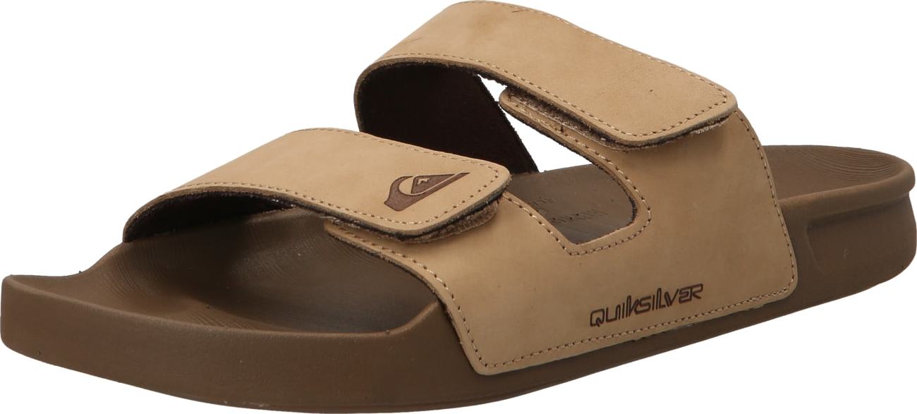 QUIKSILVER Pantofle světle hnědá