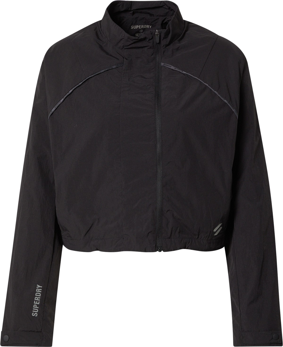 Superdry Sportovní bunda kouřově šedá / černá