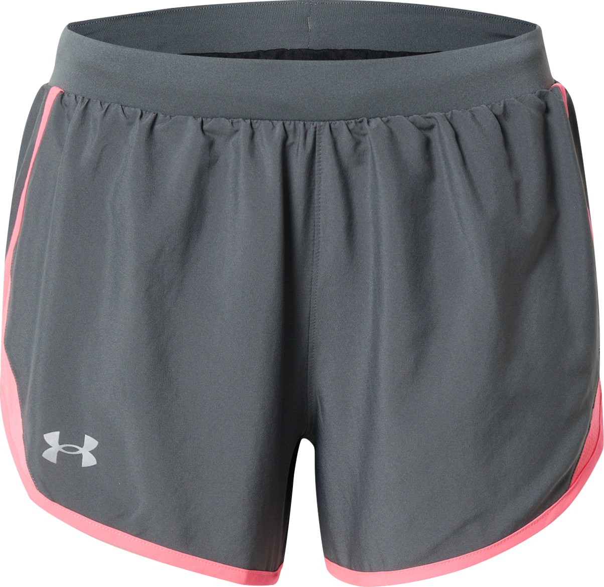 UNDER ARMOUR Sportovní kalhoty 'Fly By' šedá / tmavě šedá / světle růžová