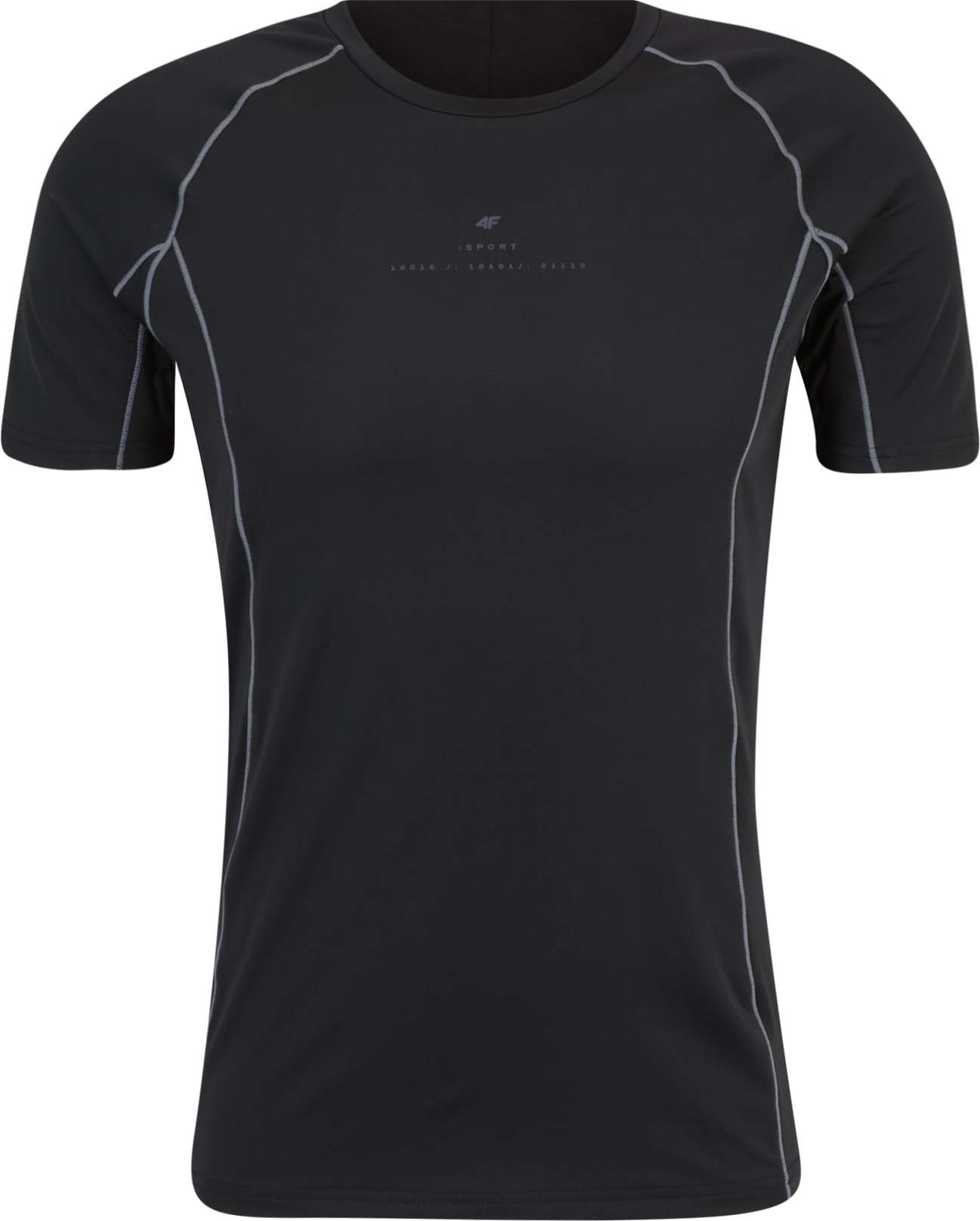 4F Funkční tričko šedá / lenvandulová / černá