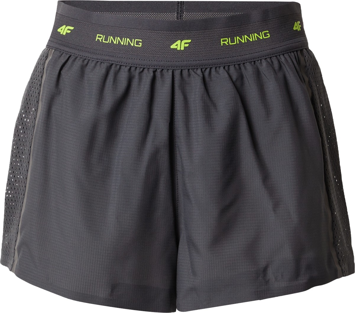 4F Sportovní kalhoty šedá / antracitová / světle zelená