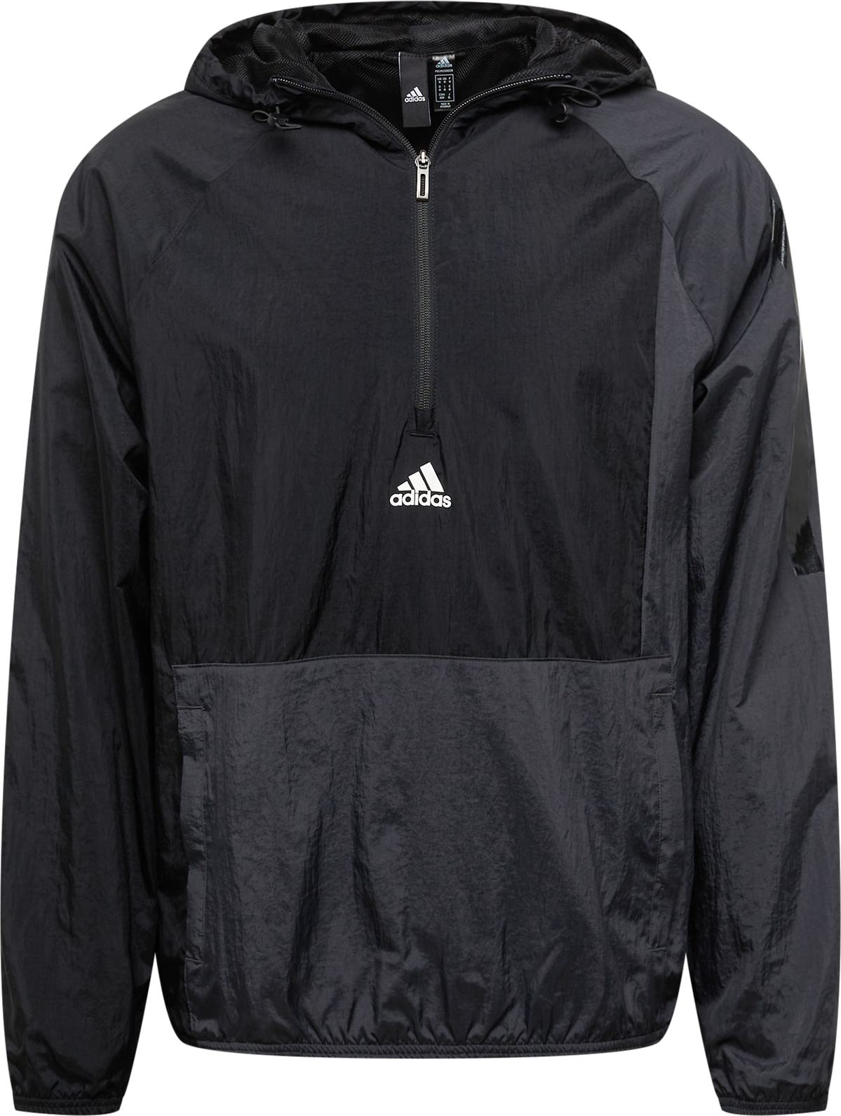 ADIDAS SPORTSWEAR Sportovní bunda černá / bílá