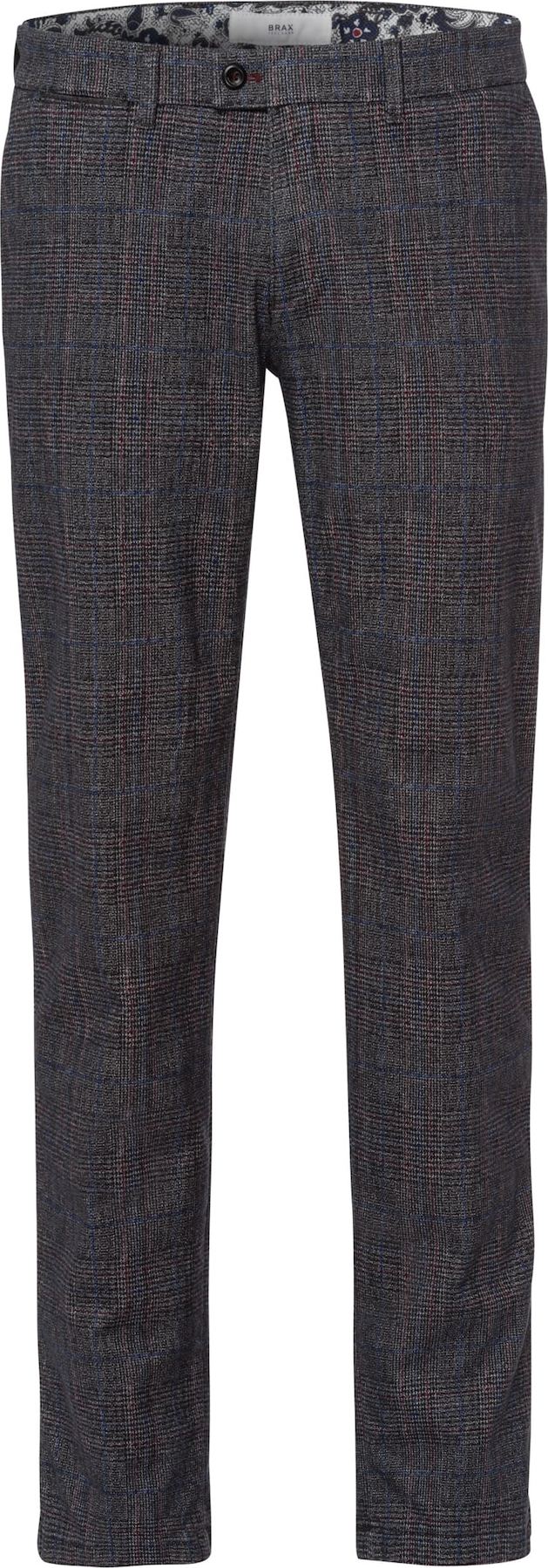 BRAX Chino kalhoty 'FEY' modrá / šedý melír / pastelově červená / černá