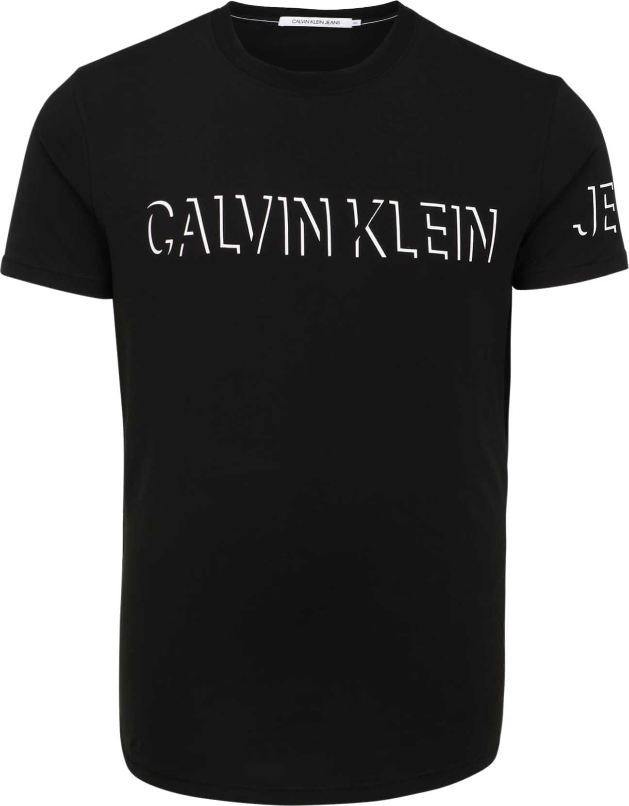 Calvin Klein Jeans Plus Tričko černá / bílá