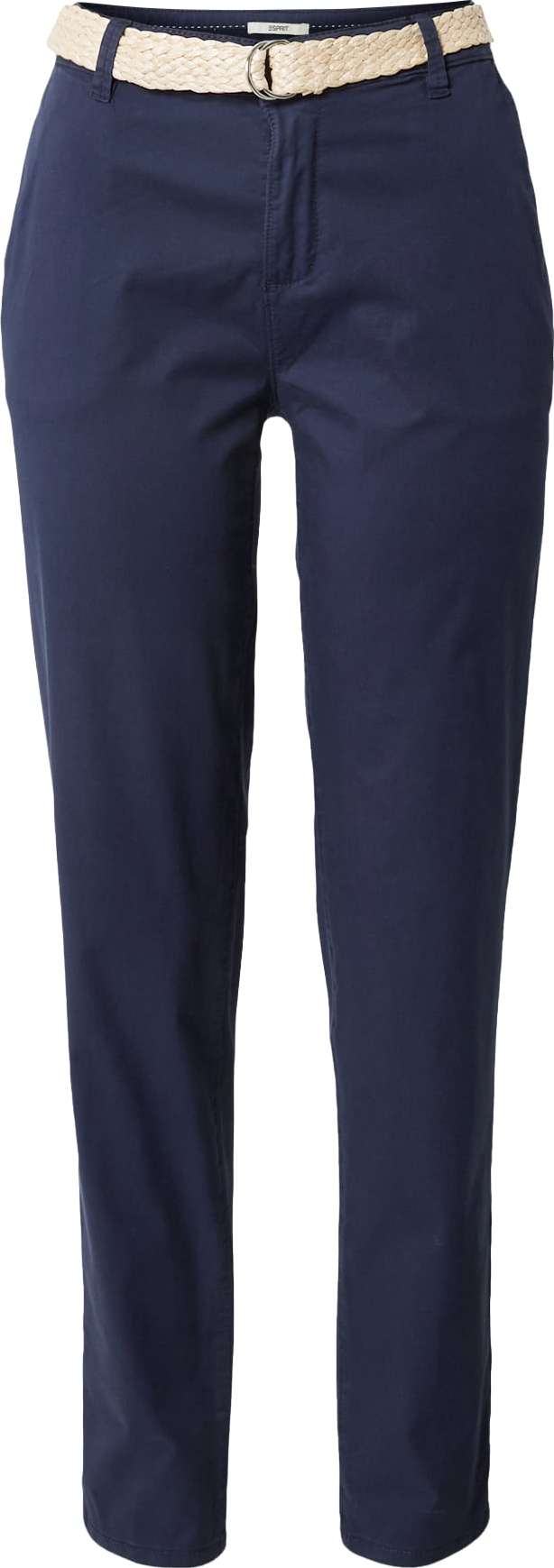 ESPRIT Chino kalhoty béžová / námořnická modř