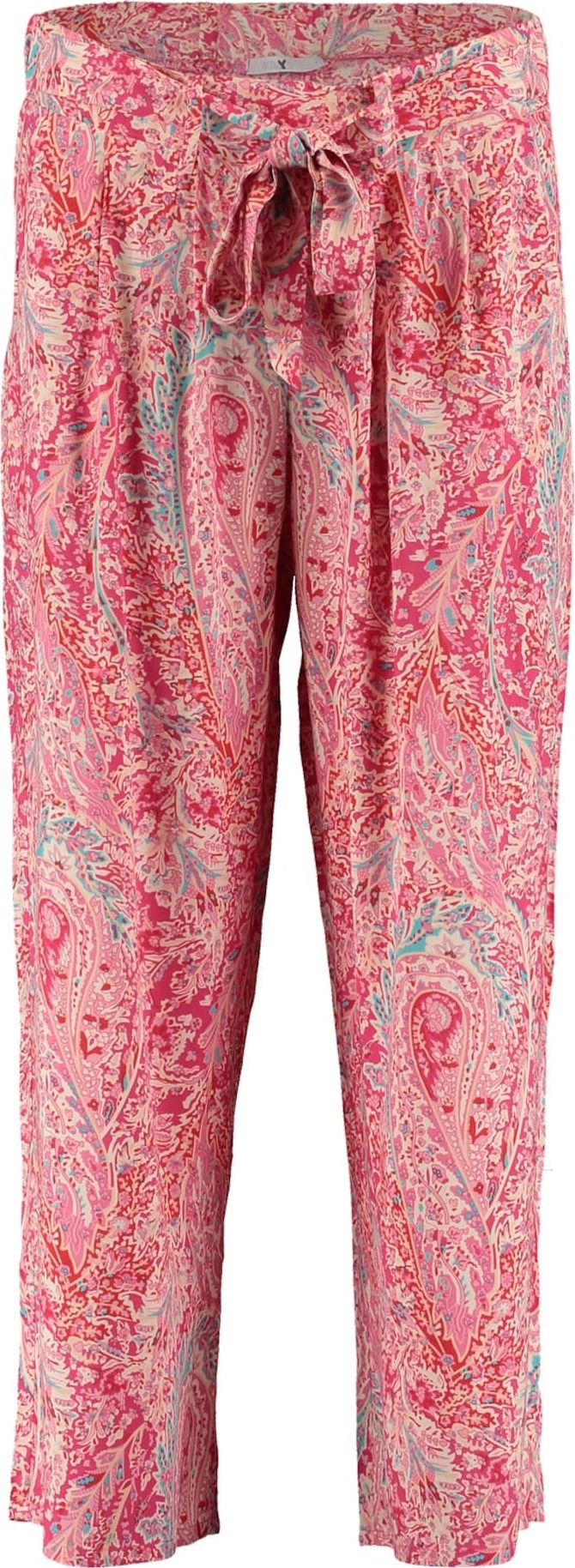 Hailys Kalhoty se sklady v pase 'Cira' světle zelená / pink / pitaya
