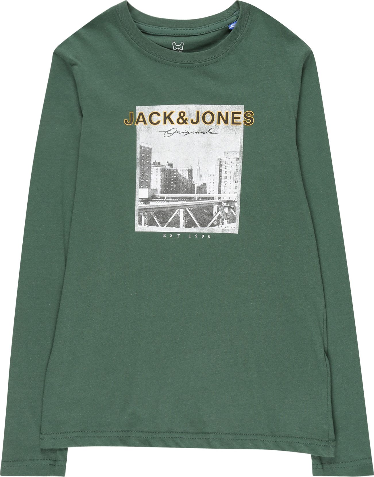 Jack & Jones Junior Tričko 'FRIDAY' žlutá / tmavě šedá / smaragdová / bílá