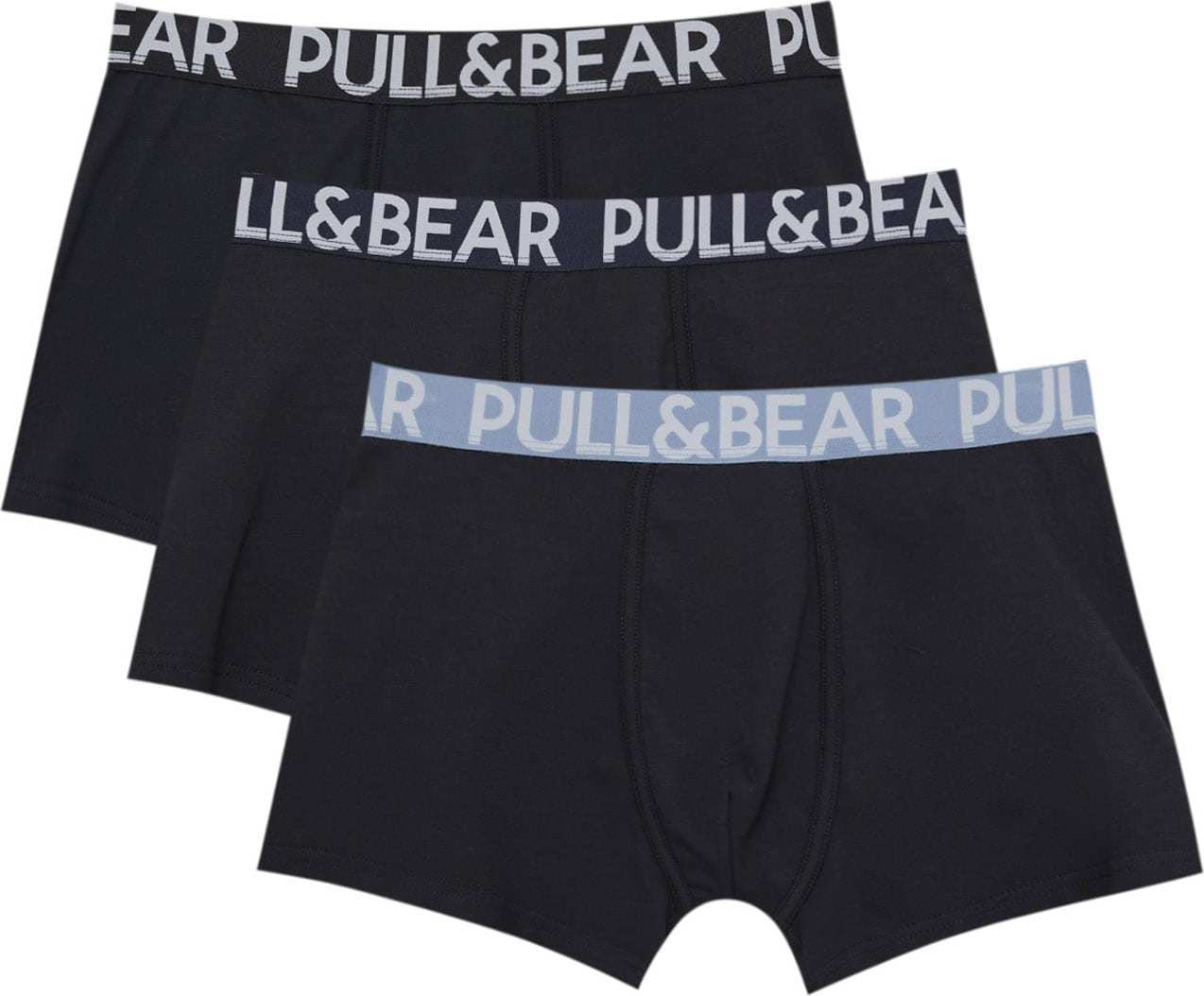 Pull&Bear Boxerky námořnická modř / světlemodrá / bílá