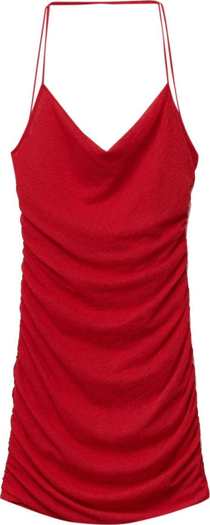 Pull&Bear Koktejlové šaty červená