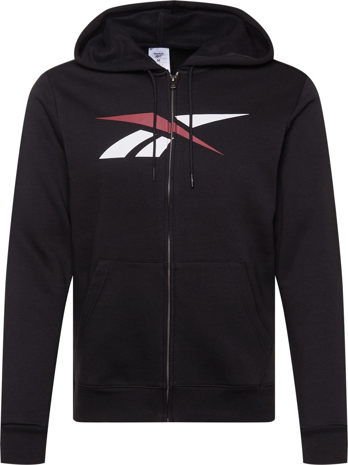 Reebok Sport Sportovní mikina tmavě červená / černá / bílá