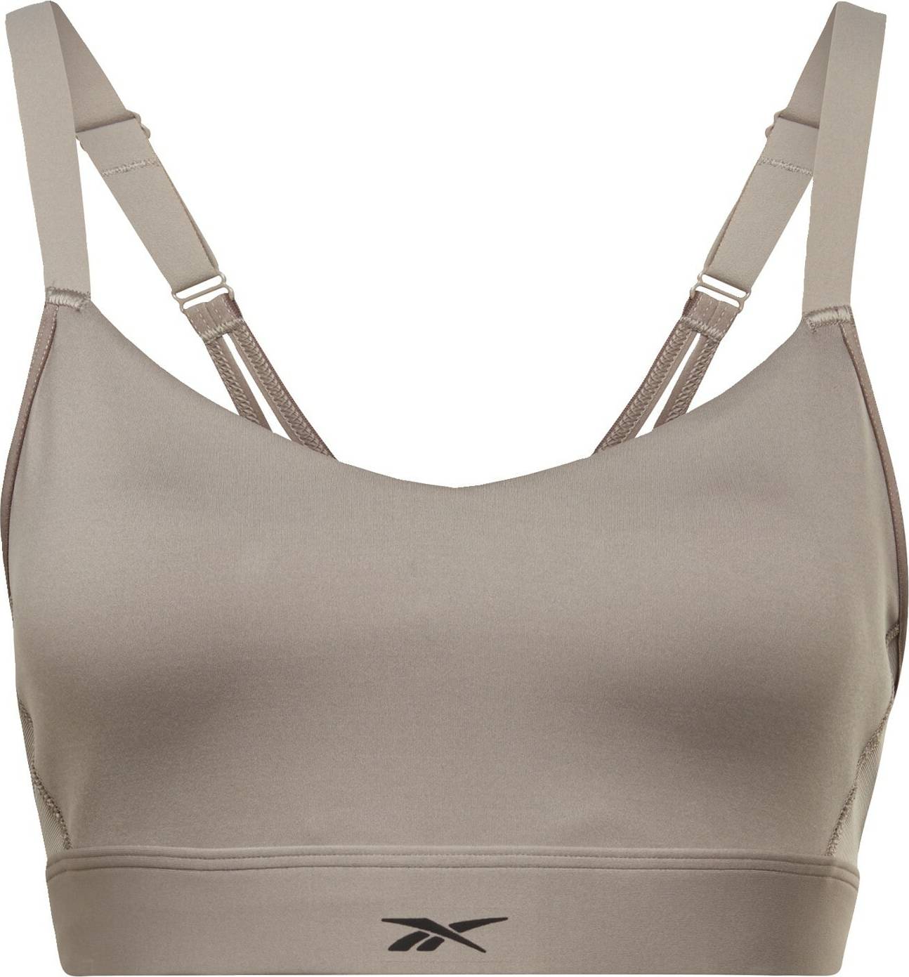 Reebok Sport Sportovní podprsenka světle šedá / černá