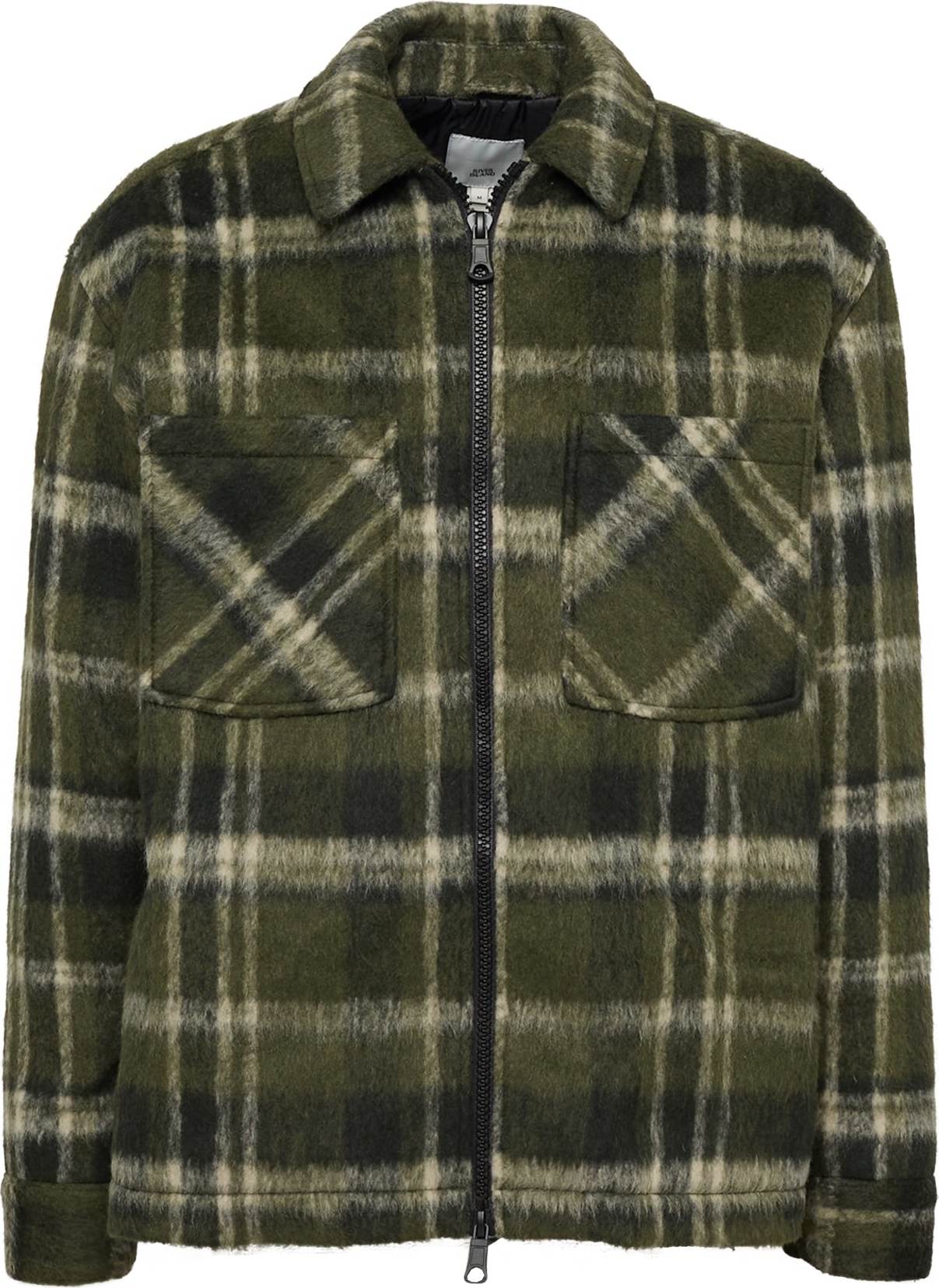 River Island Přechodná bunda režná / khaki / černá