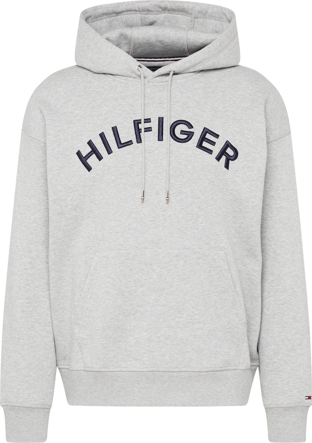 TOMMY HILFIGER Mikina tmavě modrá / světle šedá / červená / bílá