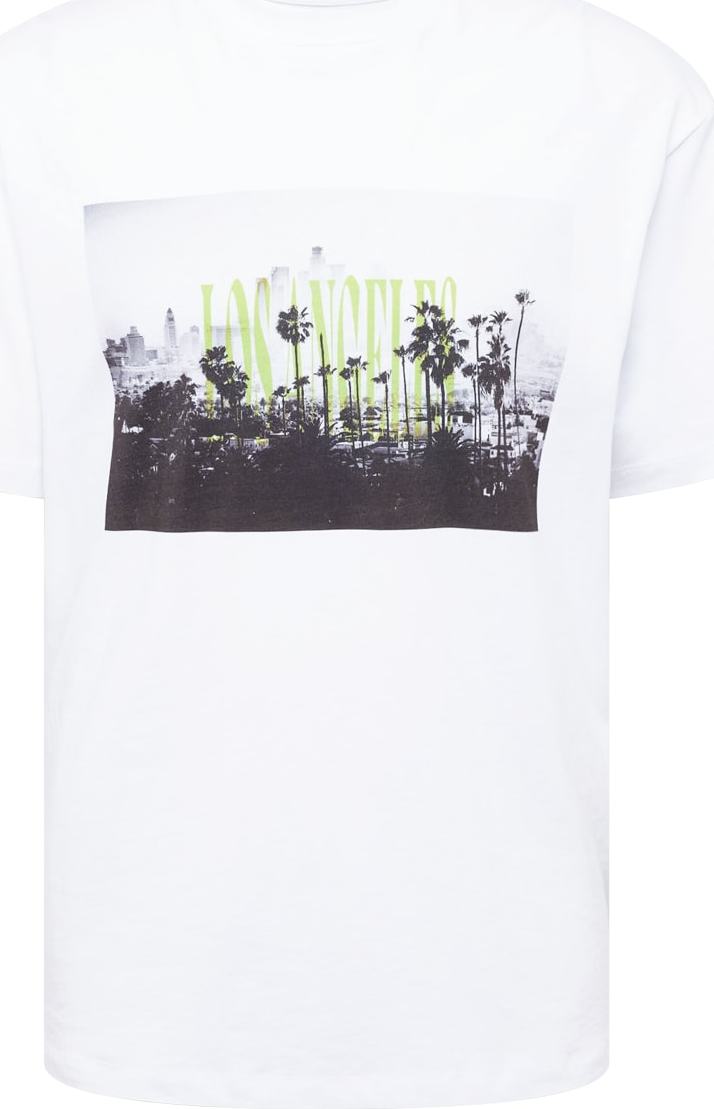TOPMAN Tričko jablko / černá / bílá