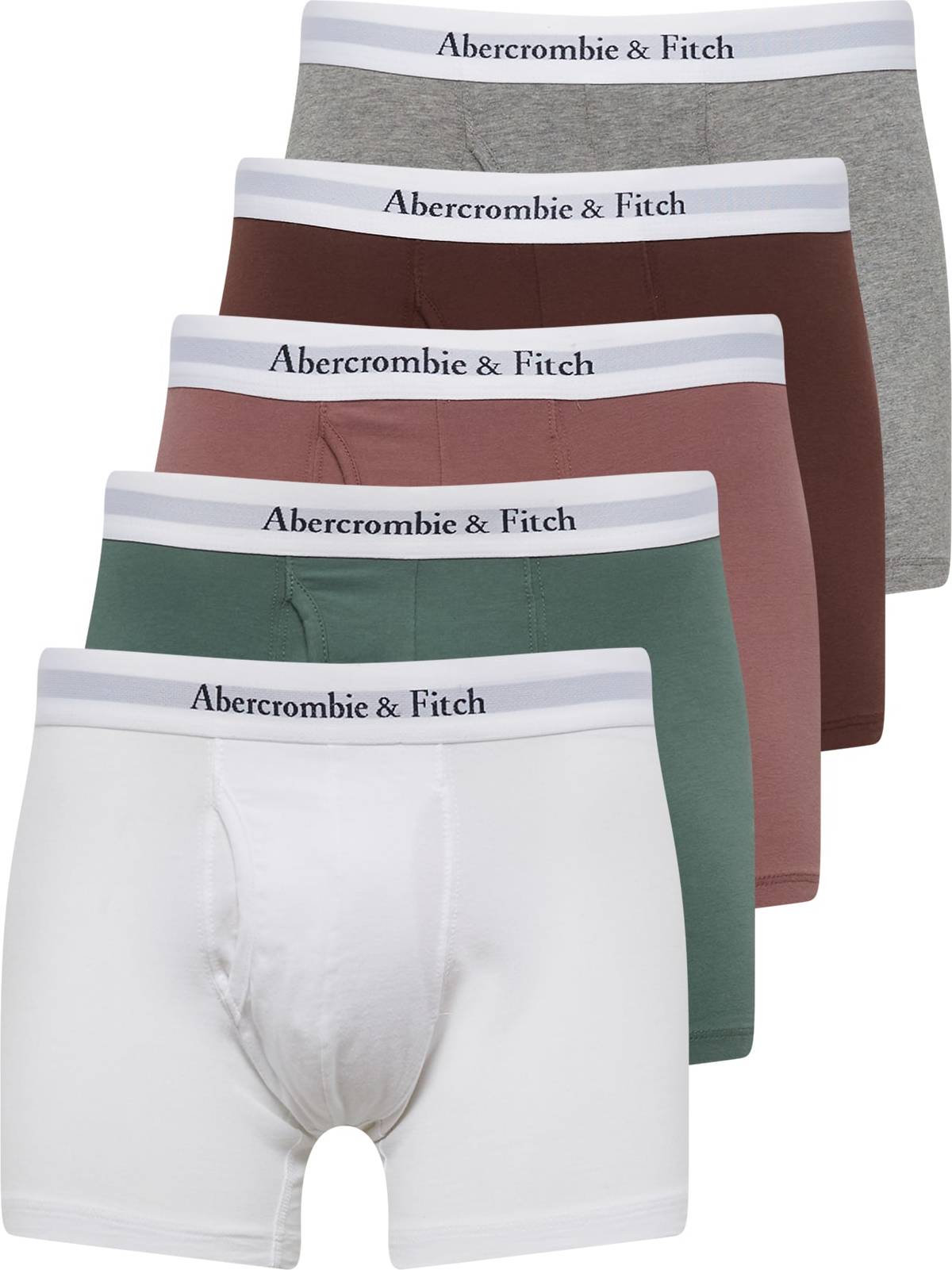 Abercrombie & Fitch Boxerky šedý melír / zelená / červená / bílá