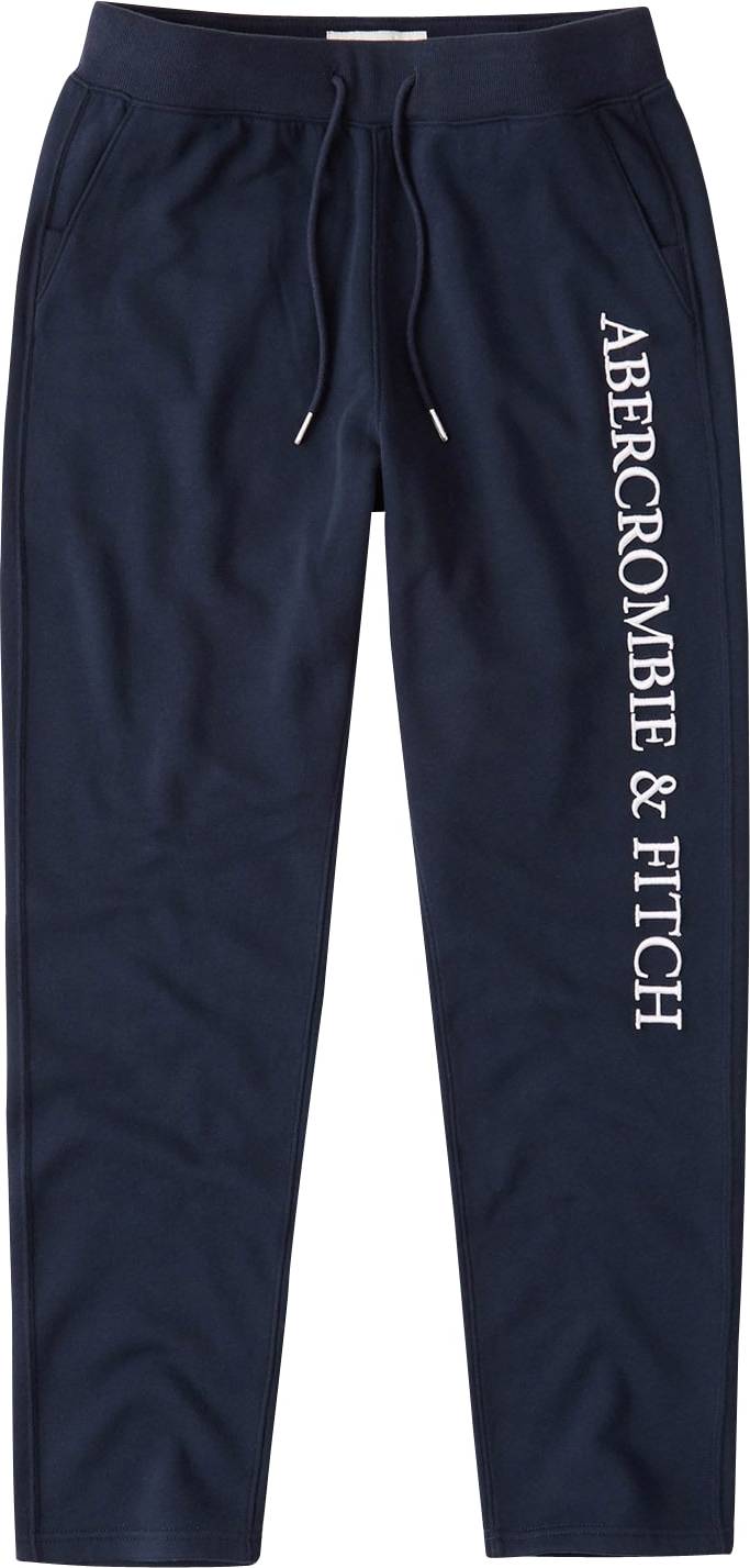 Abercrombie & Fitch Kalhoty námořnická modř / bílá